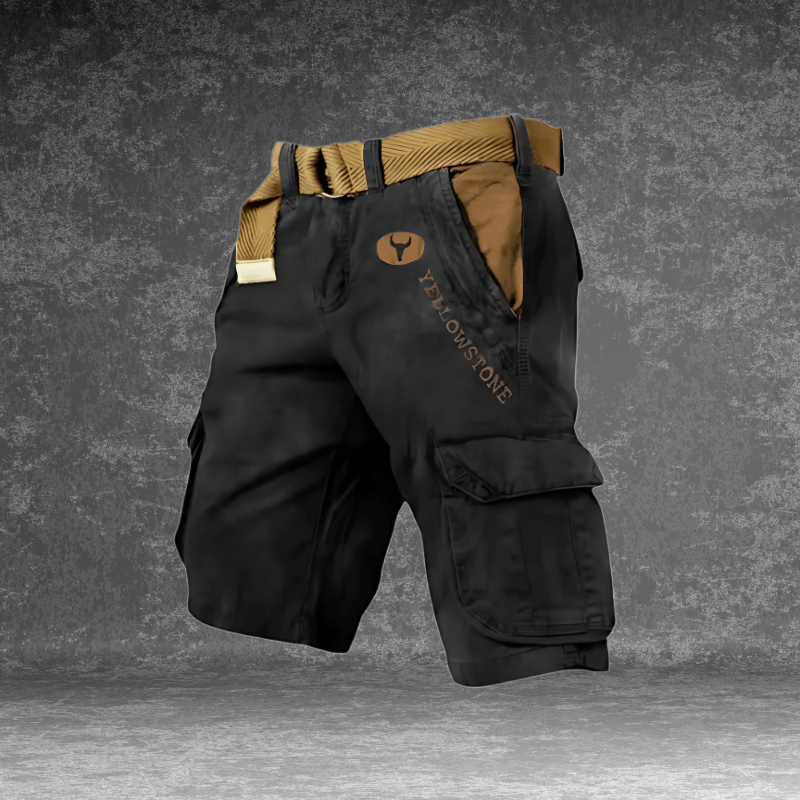 Shorts cargo pour homme à poches multiples et tissu polyester durable