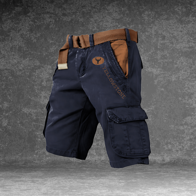 Shorts cargo pour homme à poches multiples et tissu polyester durable