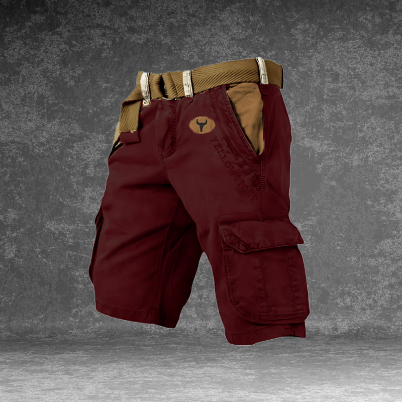 Shorts cargo pour homme à poches multiples et tissu polyester durable