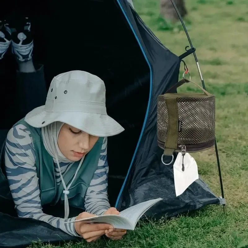 Porte-papier toilette portable pour le camping en plein air avec design compact