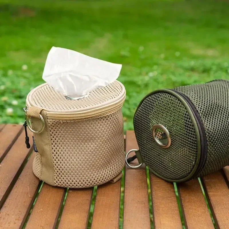 Porte-papier toilette portable pour le camping en plein air avec design compact