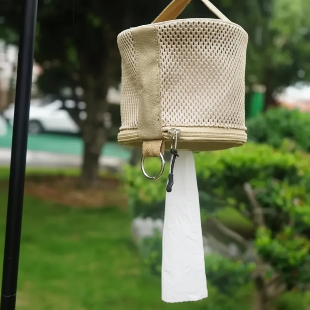 Porte-papier toilette portable pour le camping en plein air avec design compact