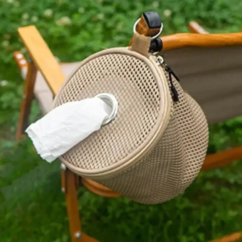 Porte-papier toilette portable pour le camping en plein air avec design compact
