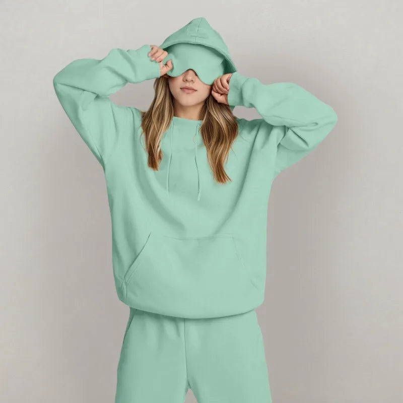 Sweat à Capuche de Voyage Incognito™ pour Femme – Confort Absolu & Masque Intégré