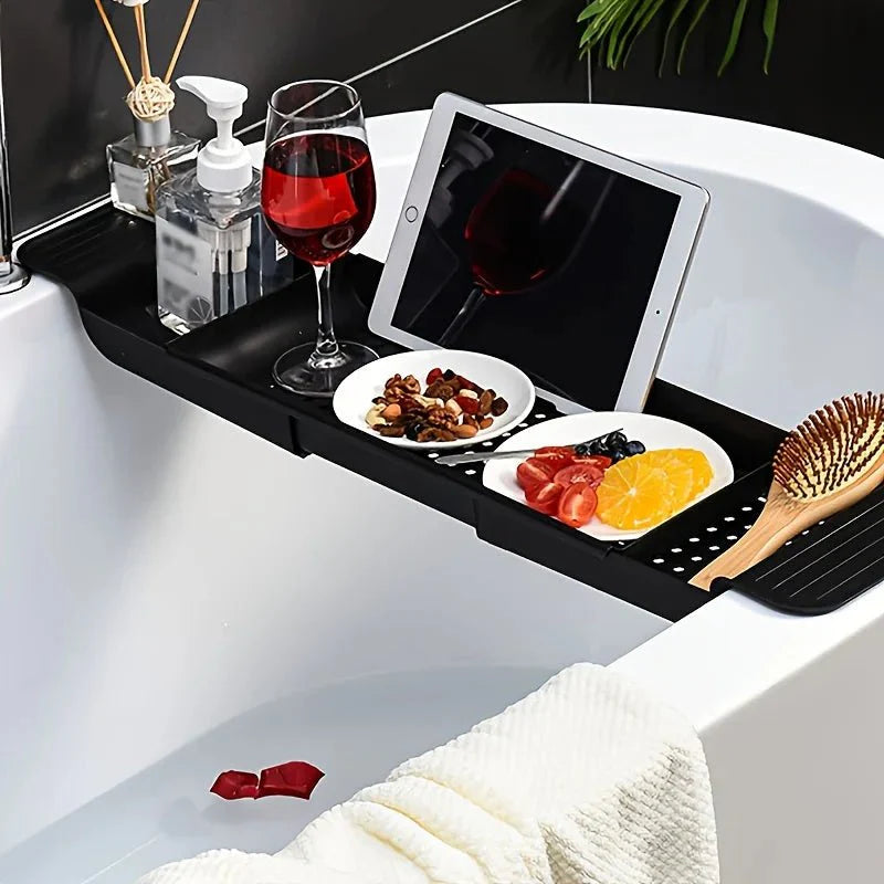 TRAYNEX – Plateau de baignoire extensible pour l'organisation quotidienne du bain