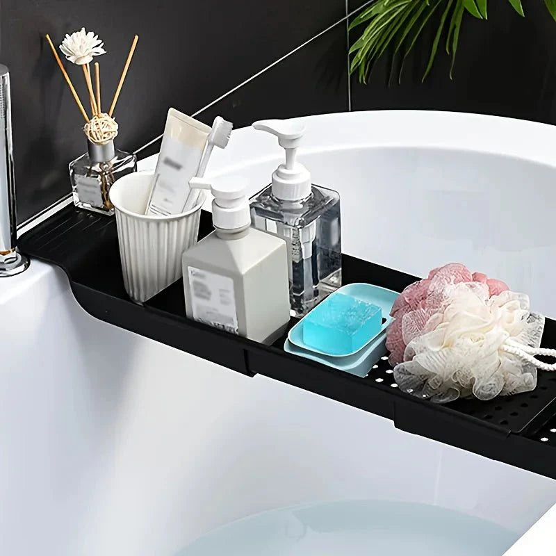 TRAYNEX – Plateau de baignoire extensible pour l'organisation quotidienne du bain