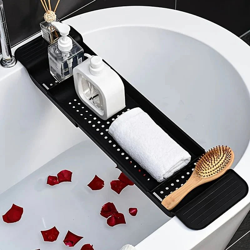 TRAYNEX – Plateau de baignoire extensible pour l'organisation quotidienne du bain