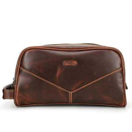 Trousse de Toilette Homme en Cuir Personnalisable