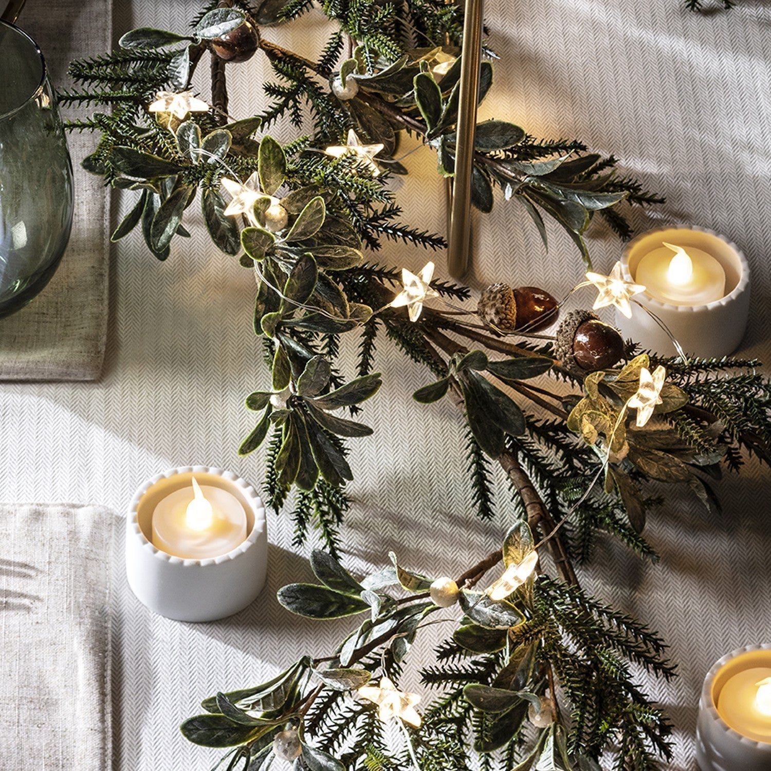 Décorations de Noël Guirlandes lumineuses étoiles