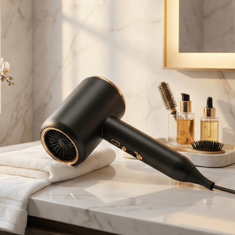 Sèche-cheveux ionique unisexe 2 400 W pour un coiffage lisse et sans frisottis