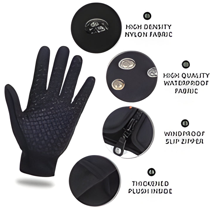 Gants chauffants électriques unisexes pour le cyclisme et le ski d'hiver