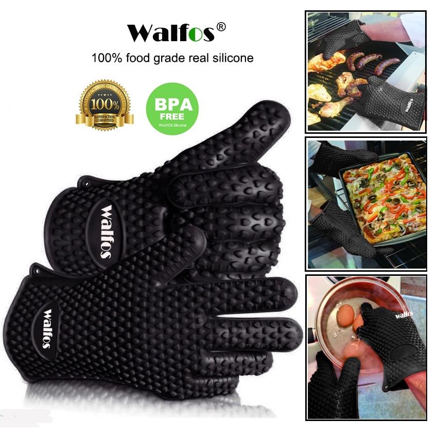 Gants de grillades unisexes résistants à la chaleur pour la cuisine et le barbecue