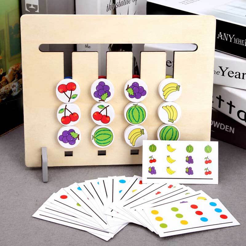 Jeu d'échecs en bois unisexe pour enfants, quatre couleurs assorties