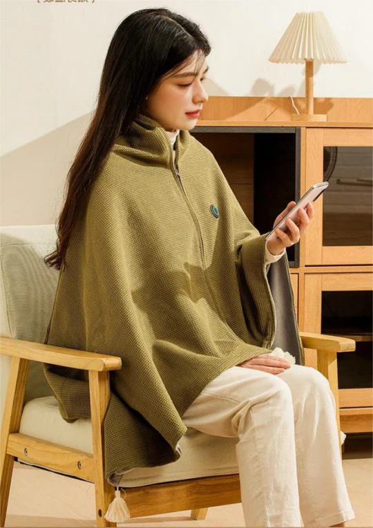 Couverture châle chauffante portable unisexe pour une chaleur confortable