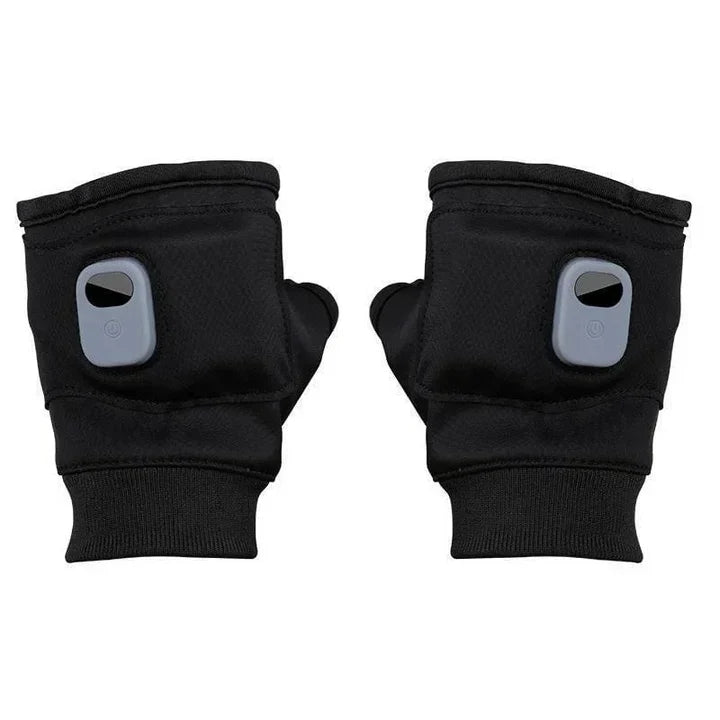 Gants sans doigts chauffants USB unisexes pour la chaleur hivernale
