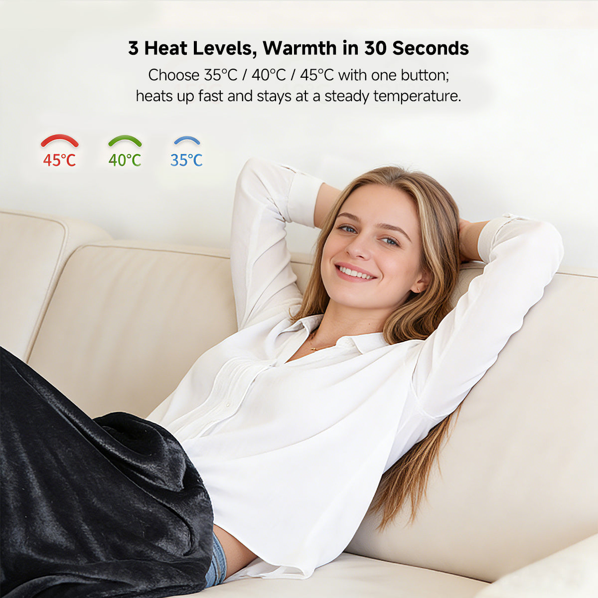 Couverture châle chauffante USB pour la chaleur hivernale