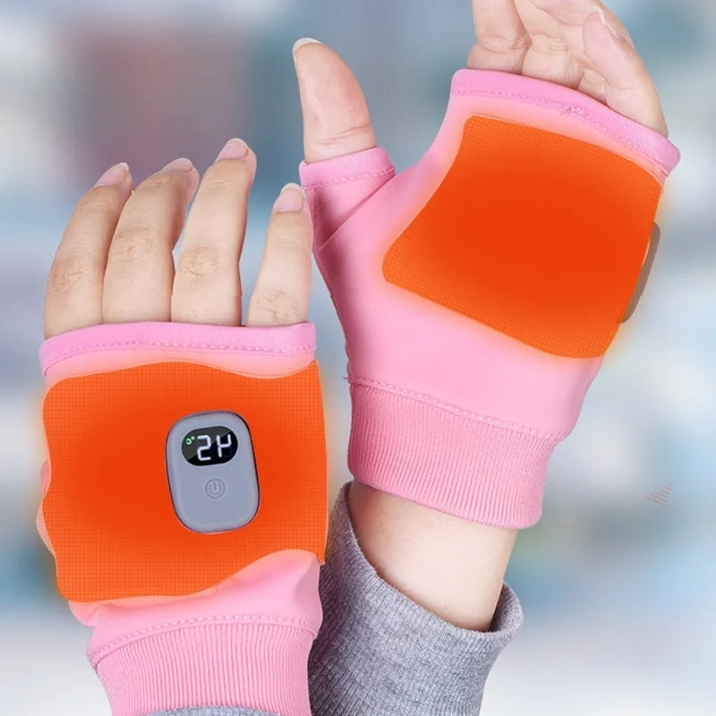 Gants chauffants sans doigts rechargeables USB unisexes pour la chaleur hivernale