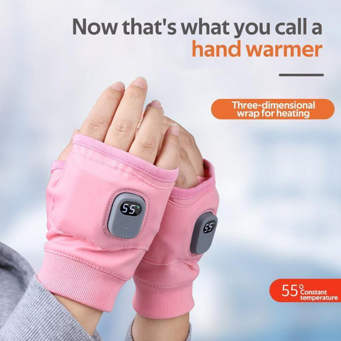 Gants chauffants sans doigts rechargeables USB unisexes pour la chaleur hivernale