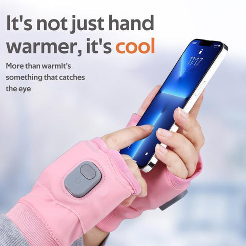 Gants chauffants sans doigts rechargeables USB unisexes pour la chaleur hivernale