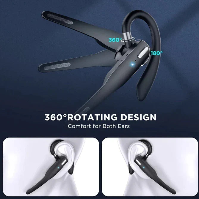 Casque sans fil unisexe équipé de la technologie Bluetooth, double microphone et suppression active du bruit