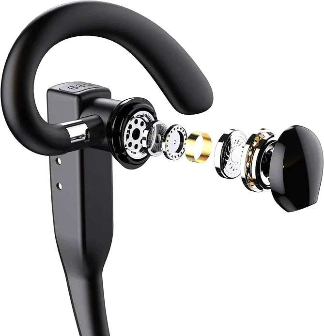 Casque sans fil unisexe équipé de la technologie Bluetooth, double microphone et suppression active du bruit