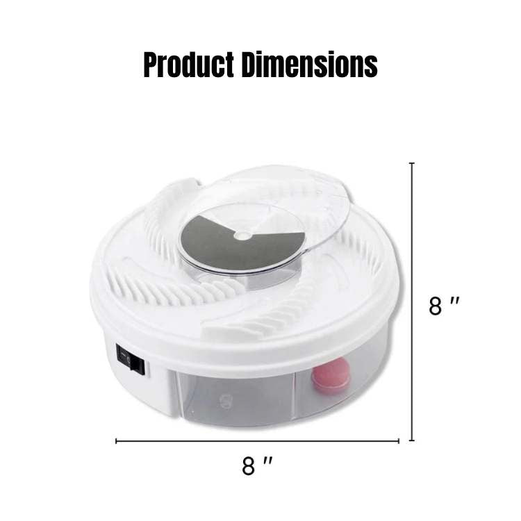 Piège électrique à mouches avec système rotatif silencieux pour usage intérieur et extérieur