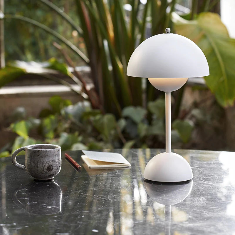 Lampe de table rechargeable sans fil dimmable LED blanc chaud 30 cm - lampe d'ambiance table de chevet et salon