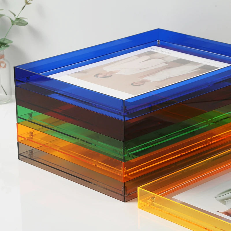 Cadre photo en acrylique vibrant pour décoration murale et de table