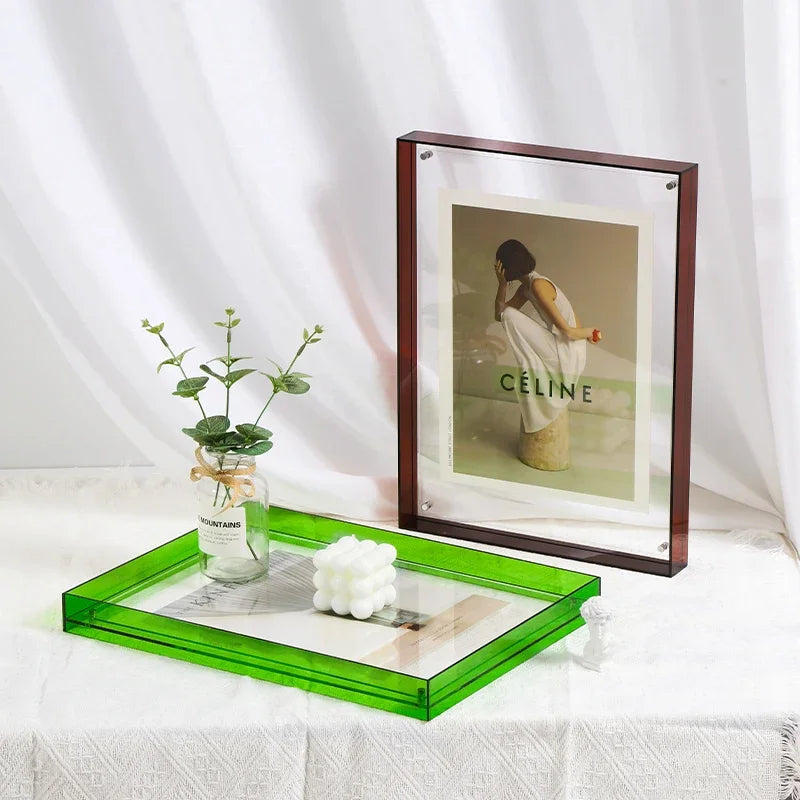 Cadre photo en acrylique vibrant pour décoration murale et de table