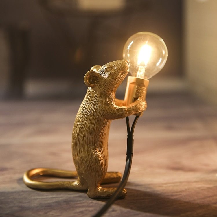 Lampe de bureau LED souris vintage
