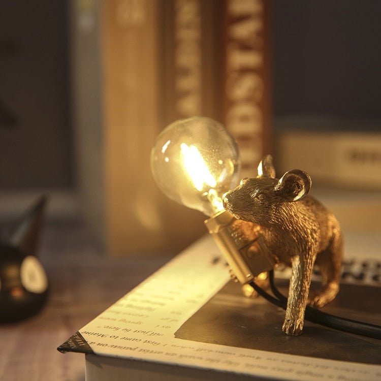 Lampe de bureau LED souris vintage