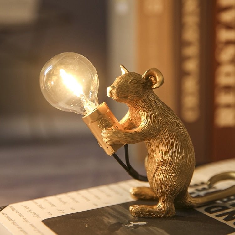 Lampe de bureau LED souris vintage