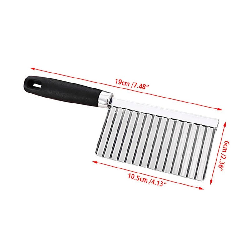 Couteau à légumes ondulé en acier inoxydable WaveCut, outil de cuisine