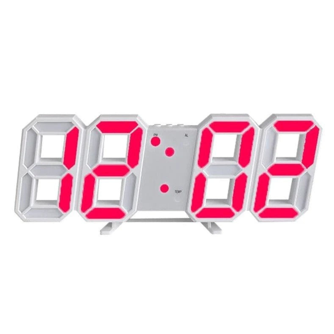 Porterclo | Horloge murale 3D LED design avec affichage numérique et fonctionnement intuitif