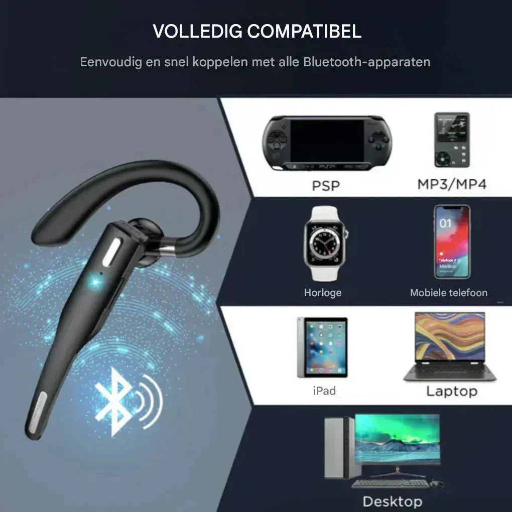 Porterclo | Casque Bluetooth 5.1 pour hommes avec suppression du bruit