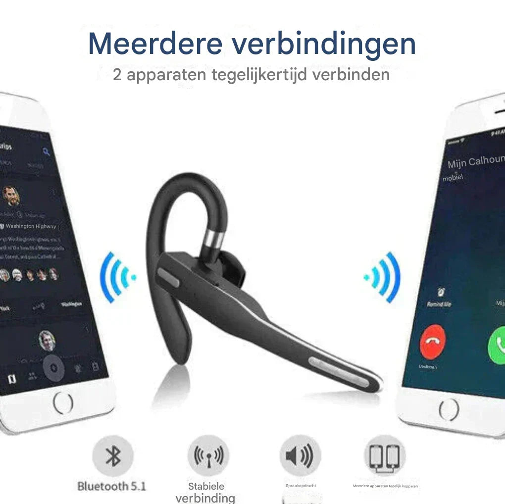 Porterclo | Casque Bluetooth 5.1 pour hommes avec suppression du bruit