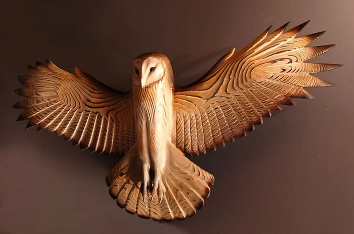 Porterclo | Décoration murale en bois – Chouette « Majestic »