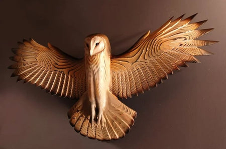 Porterclo | Décoration murale en bois – Chouette « Majestueuse »