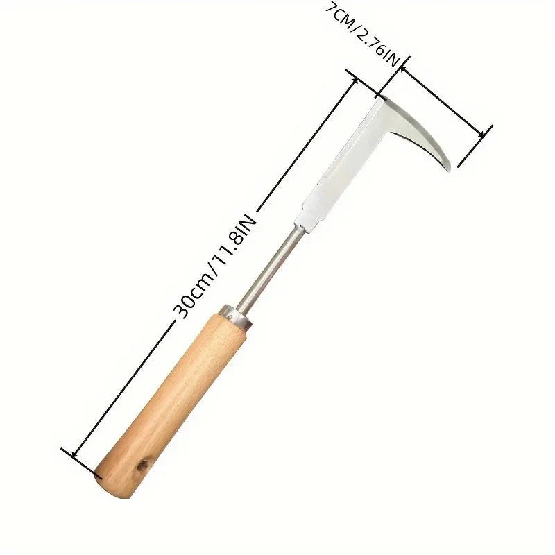 WEEDHOOK – Outil en acier inoxydable en forme de L pour un désherbage précis