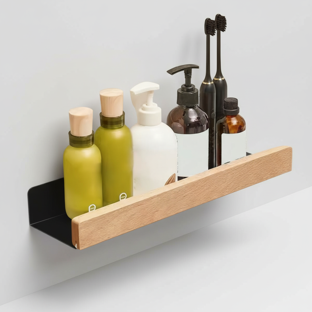 Étagère murale unisexe sans perçage pour salle de bain ou cuisine