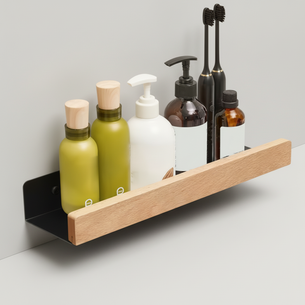 Étagère murale unisexe sans perçage pour salle de bain ou cuisine