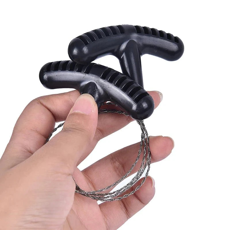 Scie à fil en acier portable pour le camping, la randonnée et la survie