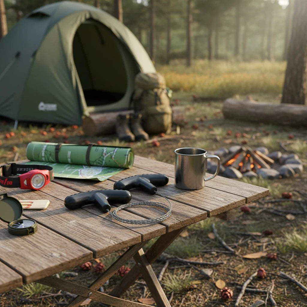 Scie à fil en acier portable pour le camping, la randonnée et la survie