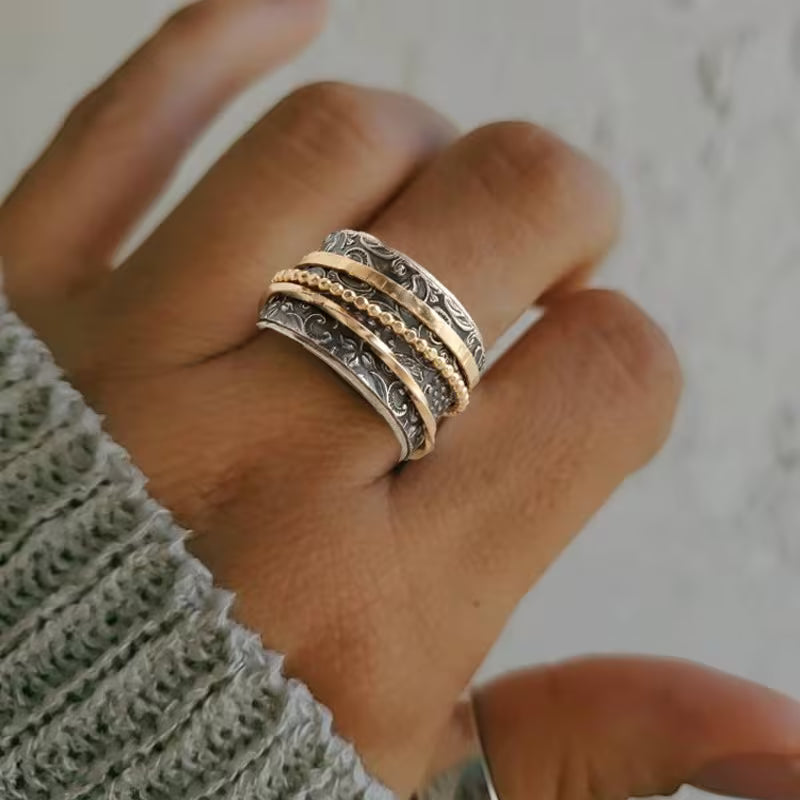 Bague Flore Dorée Antiquité Femme