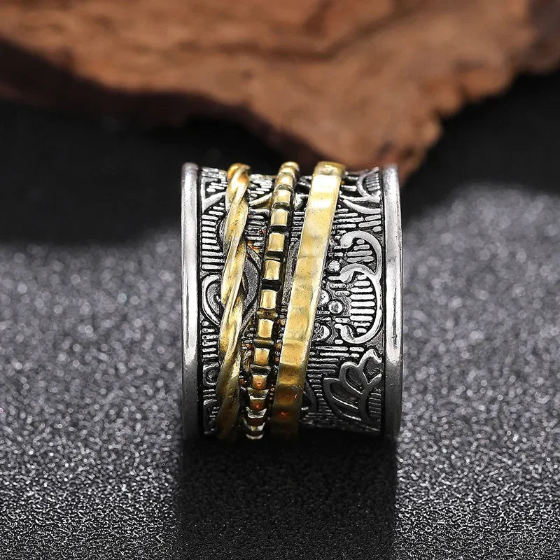 Bague Flore Dorée Antiquité Femme