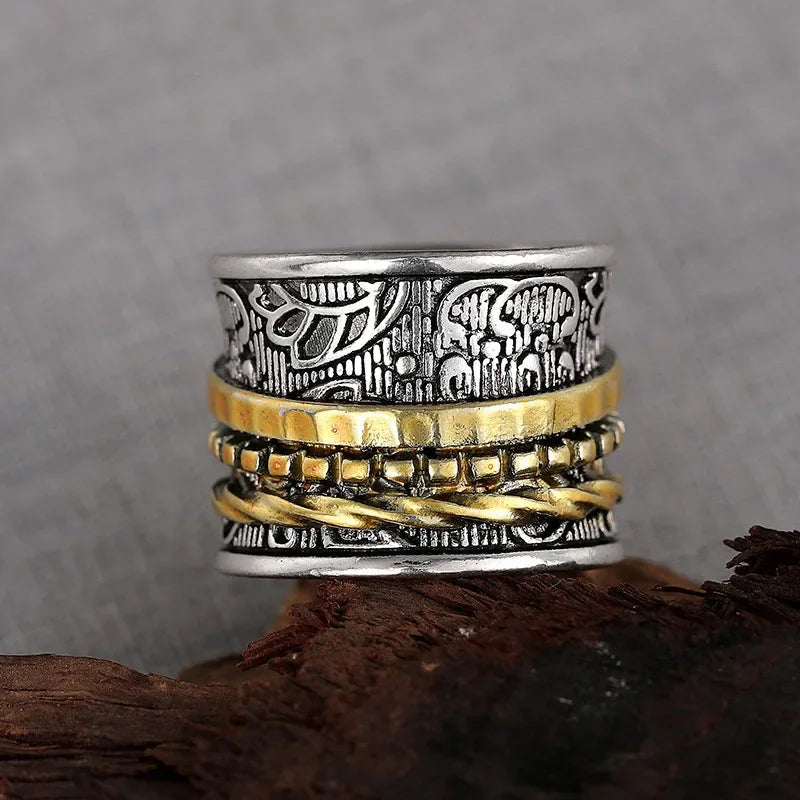 Bague Flore Dorée Antiquité Femme