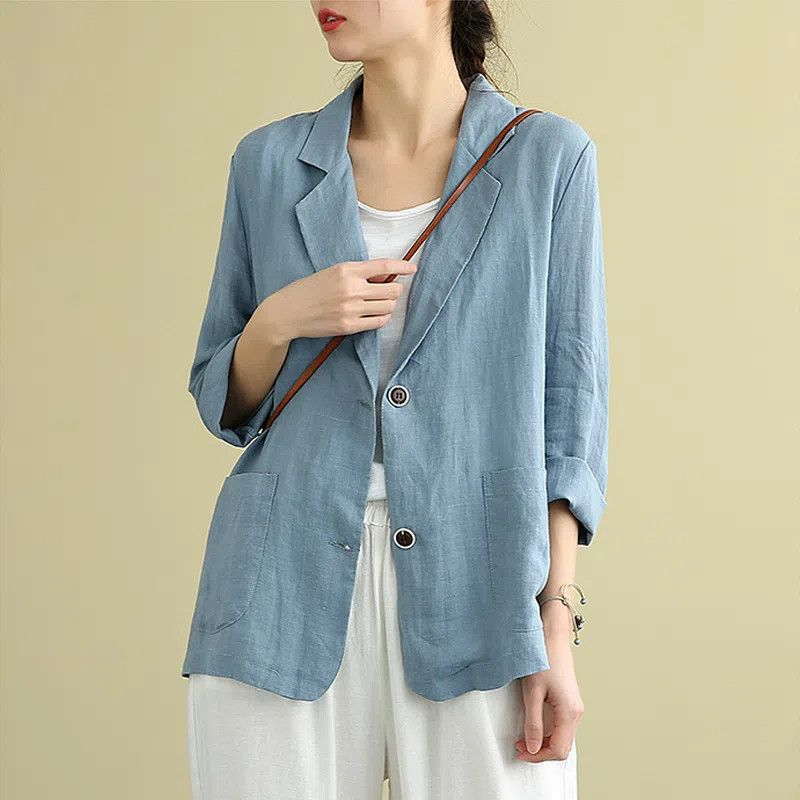 Blazer décontracté décontracté à simple boutonnage pour femme pour un style sans effort