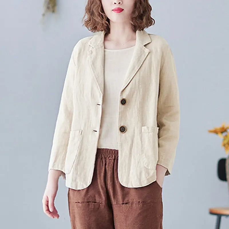 Blazer décontracté décontracté à simple boutonnage pour femme pour un style sans effort
