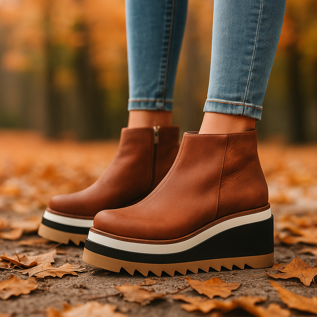 Bottes à plateforme pour femmes avec confort orthopédique