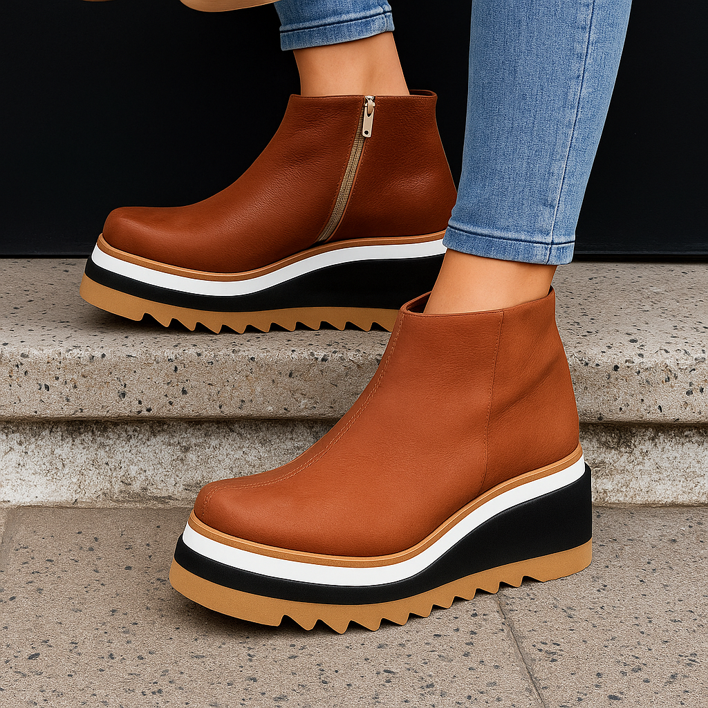 Bottes à plateforme pour femmes avec confort orthopédique